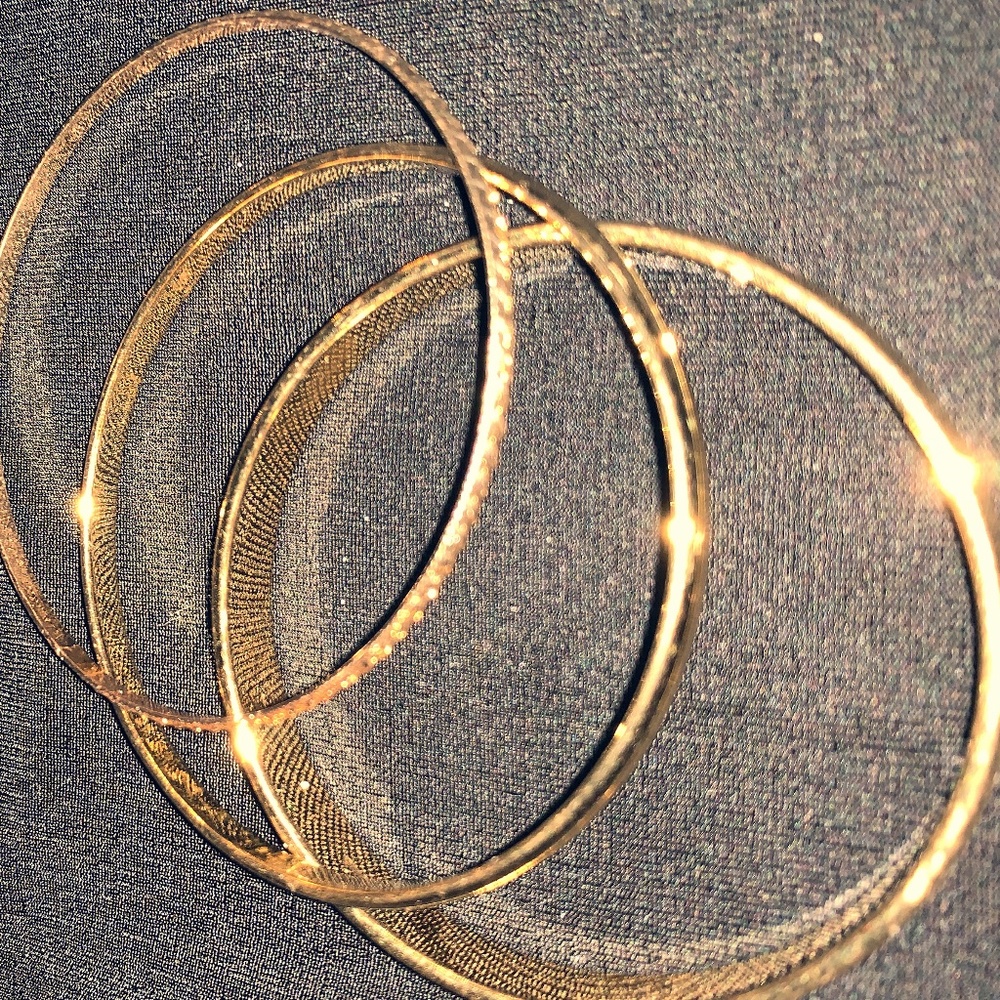 Set of golden bracelets